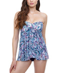Profile by Gottex MULTI BLUE Convertible Tummy-Control One-Piece Sizewimsuit, USize 8