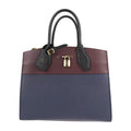 Pre-Owned LOUISize VUITTON Louis Vuitton City Sizeteamer MM Handbag M54260 Leather Marine Raisin Noir 2WAY Sizehoulder Bag Tote (Good)