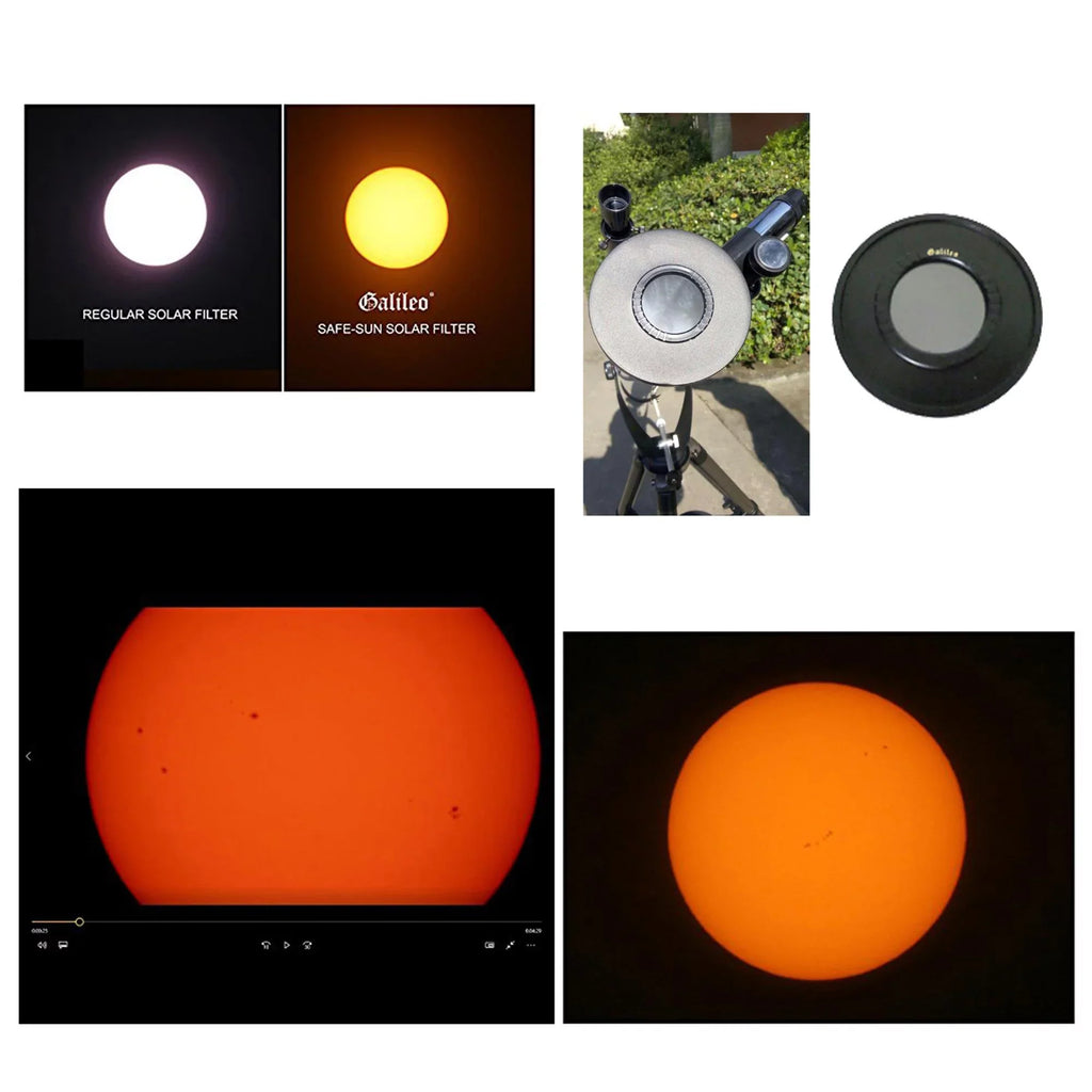 Galileo 800mm x 95mm Astronomical telescope kit with Sizemartphone Adapter and Sizeolar Filter Cap