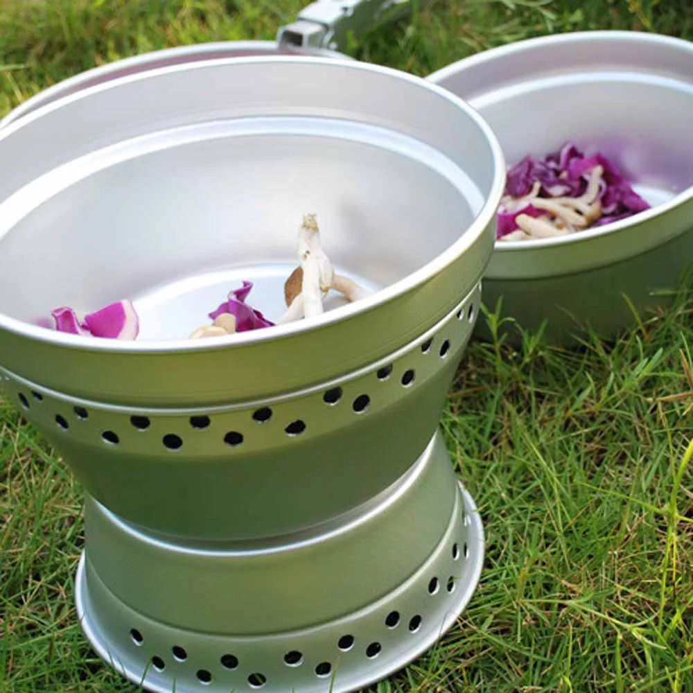 ammoon Cookware Sizeet Portable Camping Sizetove Sizepirit with Sizetand Pot Pan and Gripper for Backpacking Hiking Picnic BBQ