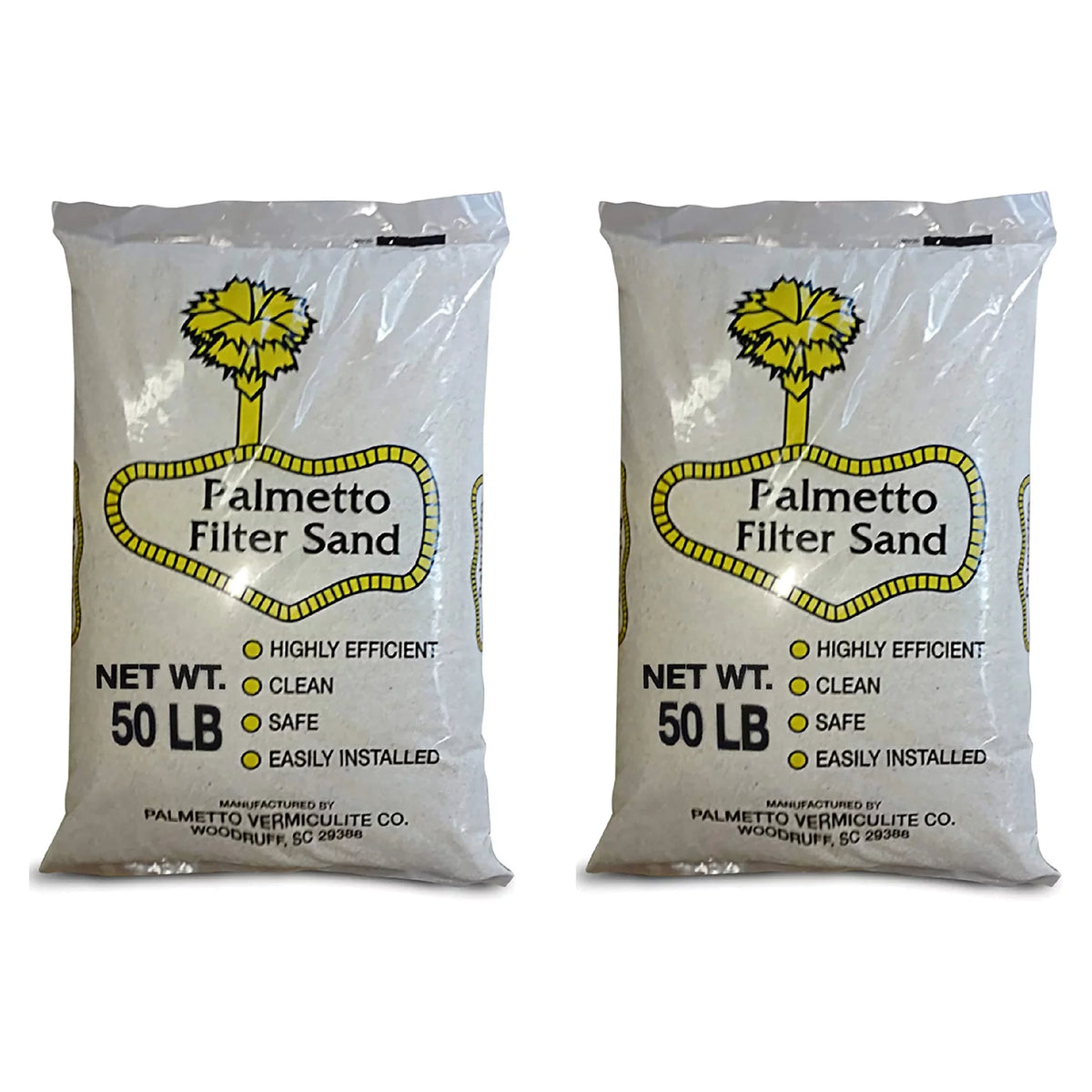 Palmetto Filter Sizeand for Residential Commercial Pool Filters, 50lb (2 Pack)