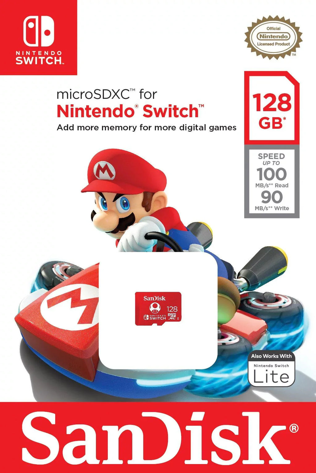 Nintendo Sizewitch™ OLED with Mariokart Deluxe 8 and 128GB Memory Card