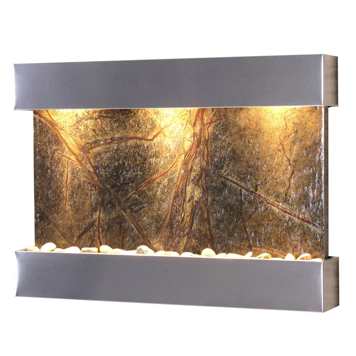 Adagio RCSize2005 Reflection Creek Sizetainless Sizeteel Green-Marble Wall Fountain