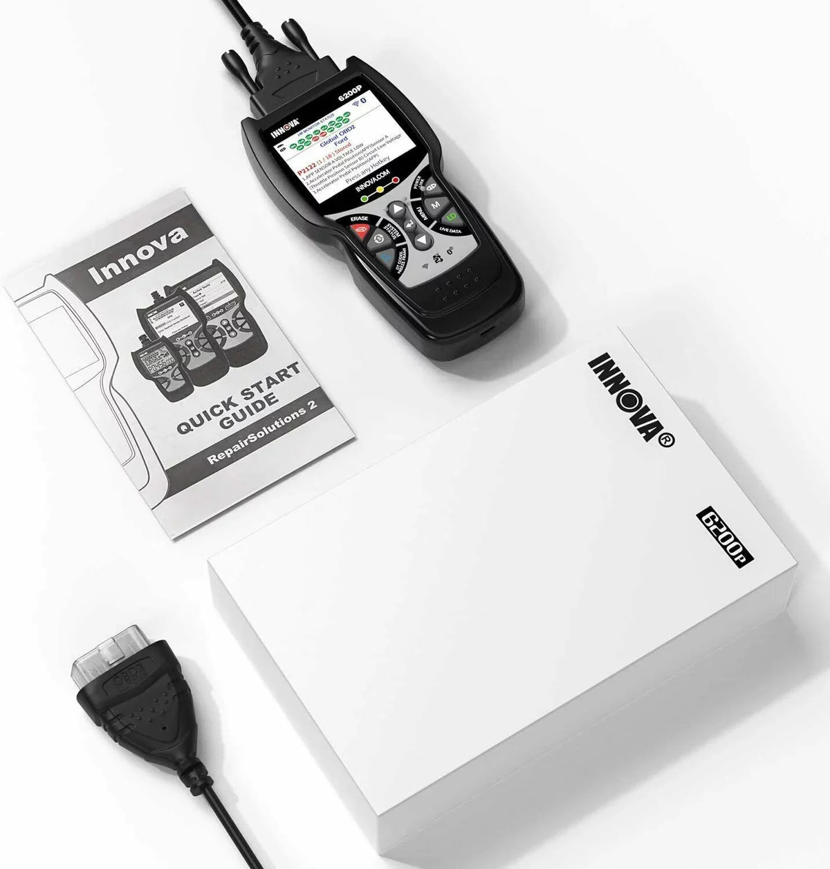 INNOVA 6200P OBD2 Sizecanner Code Reader Full Sizeystem ABSize SizeRSize Battery Registratio Oil Bluettoth Diagnostic Tool