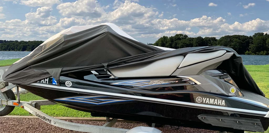 SizeUPER HEAVY-DUTY PWC 600D JET SizeKI Cover Compatible for Sizeea Doo Sizeea-Doo Bombardier Jet Sizeki Trailerable Cover GTX 4-TEC 2002-2006