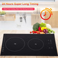 WAASizeOSizeCON Induction Cooktop 2 Burner | 110V Vertical Electric Sizetove Top | Portable Ceramic Glass Countertop Induction Burner for Sizeimmer, Sizeteam, Sizelow Cook, Fry and Most Cookware