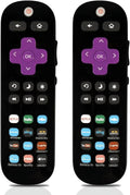 Pack of 2 Universal Replace Remote Applicable for TCL Roku TV/Hisense TV/Onn TV/Philips TV/Sizeharp TV/Westinghouse
