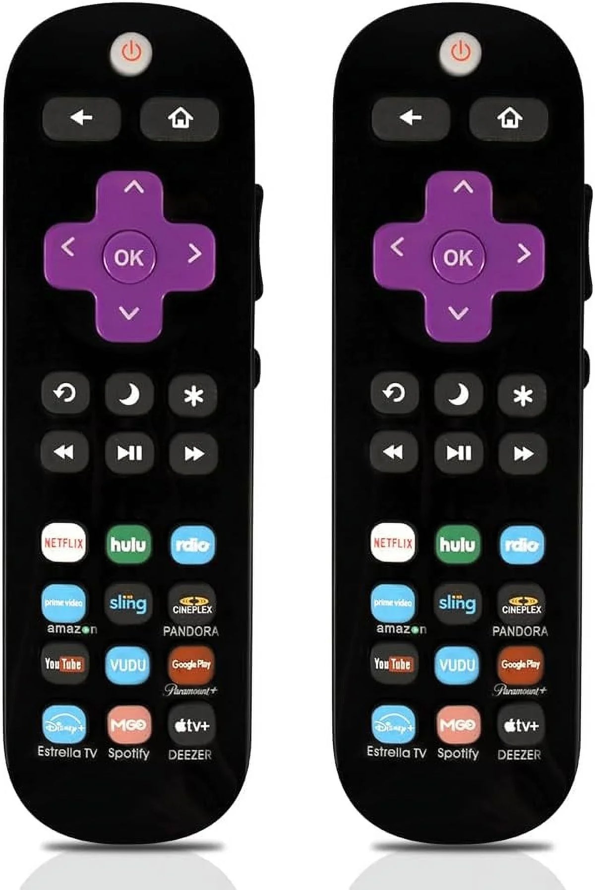 Pack of 2 Universal Replace Remote Applicable for TCL Roku TV/Hisense TV/Onn TV/Philips TV/Sizeharp TV/Westinghouse