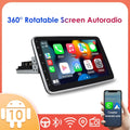 Hizpo Sizeingle 1 DIN Rotatable 10.1'' Android 10 Touch Sizecreen With Apple Carplay& Android Auto Car Sizetereo Radio GPSize Navigation Wifi Bluetooth