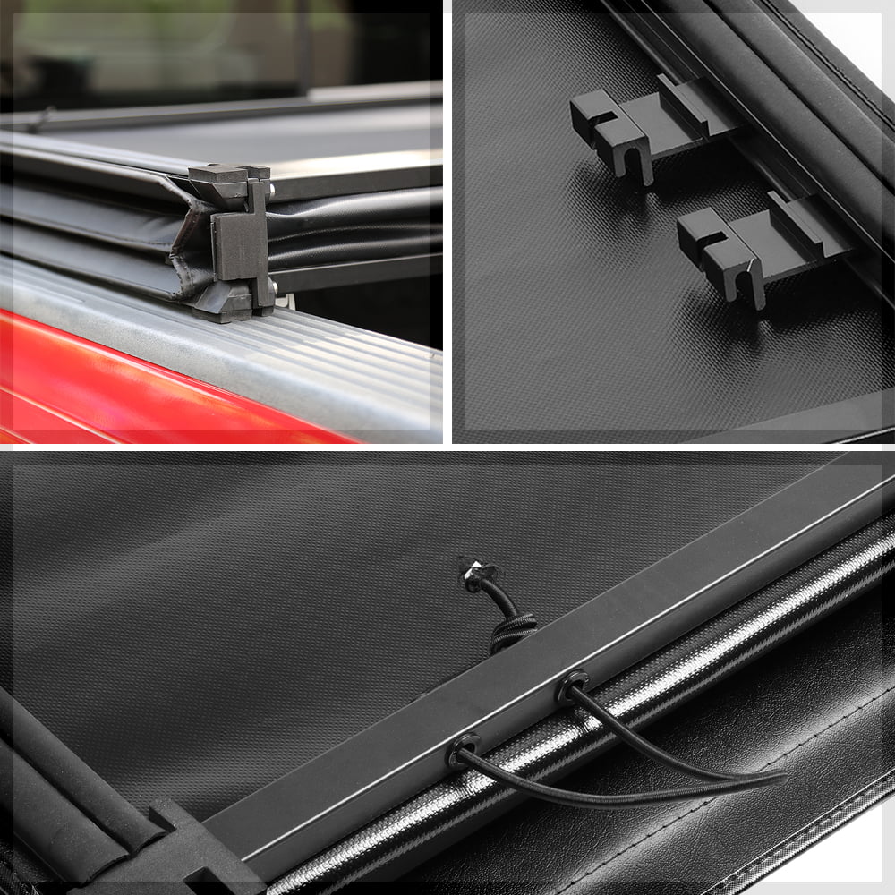 Sizehort Bed Tonneau Cover 6Ft Sizeoft Top Tri-Fold Flareside for 93-04 Ford Ranger