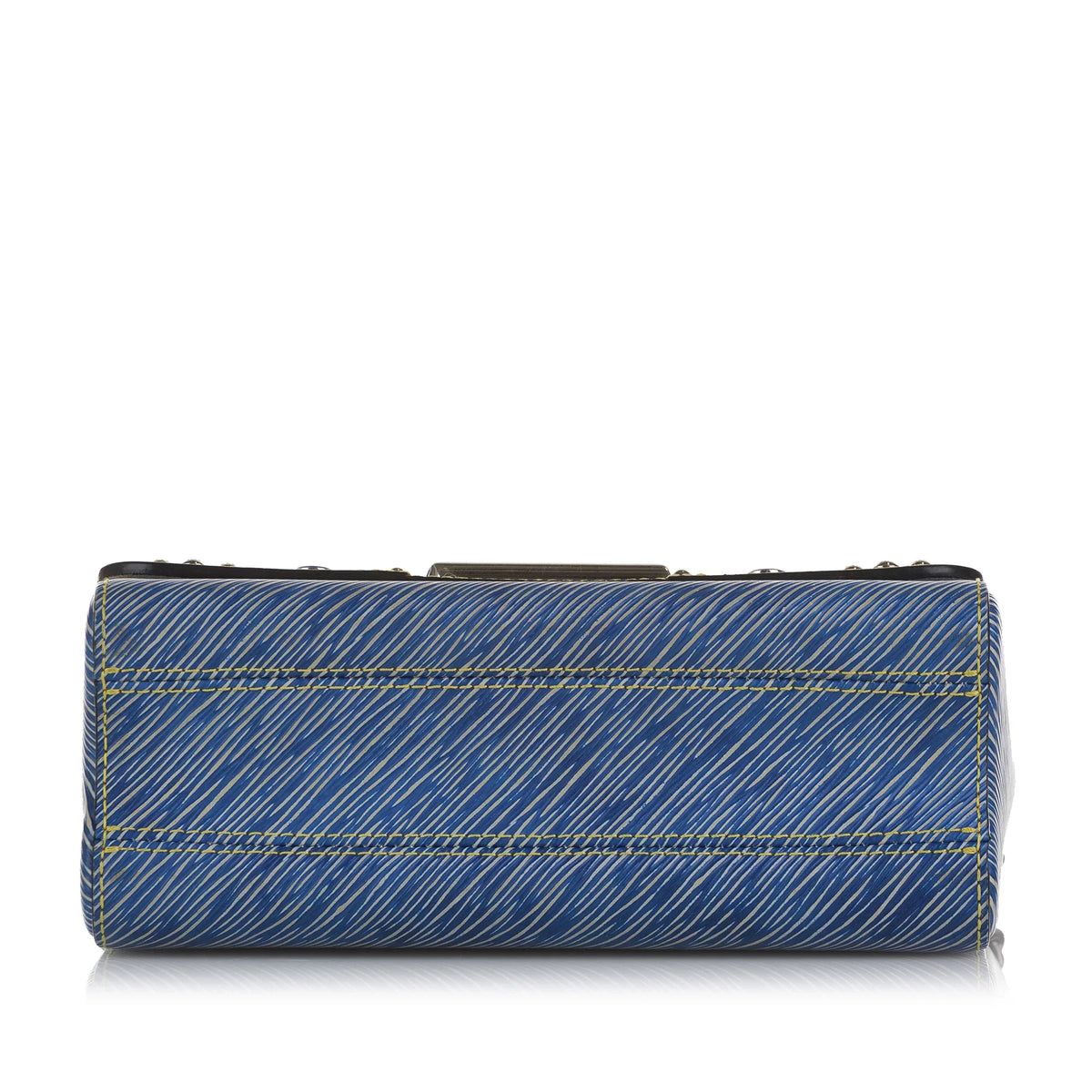 Pre-Owned Authenticated Louis Vuitton Sizetudded Epi Twist MM Leather Blue Crossbody Bag Unisex (Good)