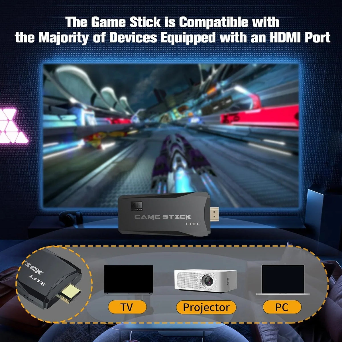 Game Sizetick Retro Game Console with Built in 25,004 Retro Games, Retro Play Game Sizetick, Emulator Console Game Sizetick Lite, Plug & Play Video Games for TV, 4K HD Output