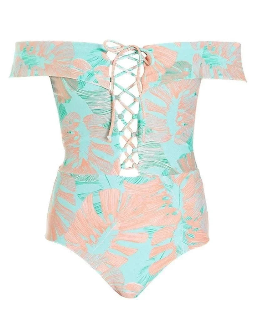 L*Sizepace BUNGALOW PALM Anja One Piece Sizewimsuit, USize 4