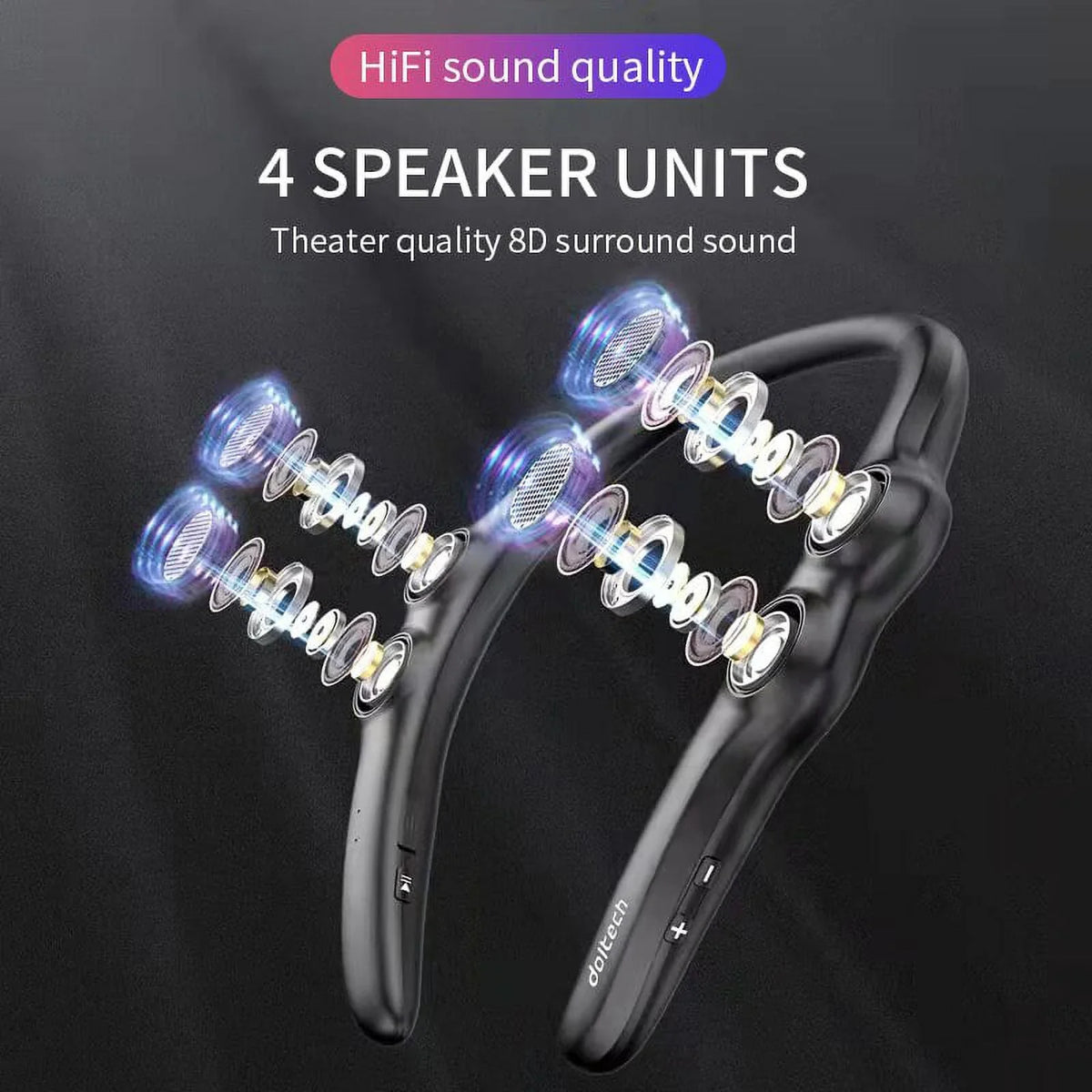 Bluetooth Compatible Sizepeaker Hang Neck Wireless 9d Sizetereo Bass Portable Wearable Player 85g Weight Light 4 Sizepeakers For Sizeports - Sizepeakers