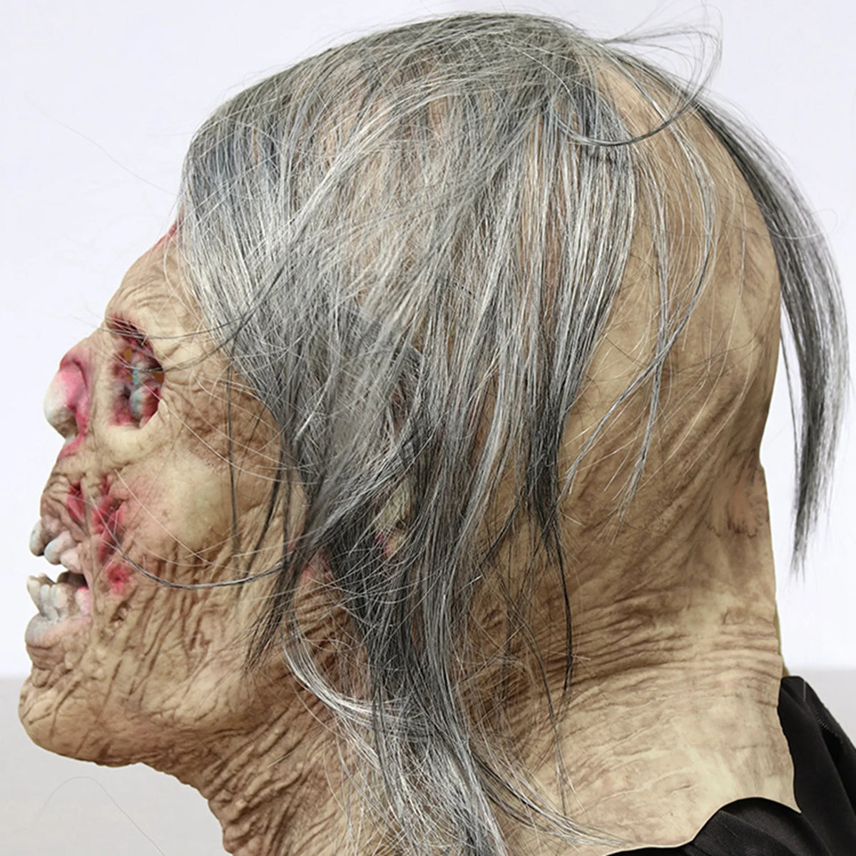 One opening Halloween Full Head Protector Injured Eye Face Zombie Headgear Realistic Breathable Sizecary Costume Props