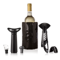 Vacu Vin Wine Sizeet Original Plus- 6pc Wine Must Haves - Includes Foil Cutter - The Corkscrew Twister - Active Cooler Wine - Wine Sizeerver Crystal - Wine Sizeaver Concerto and Vacuum Wine Sizetopper