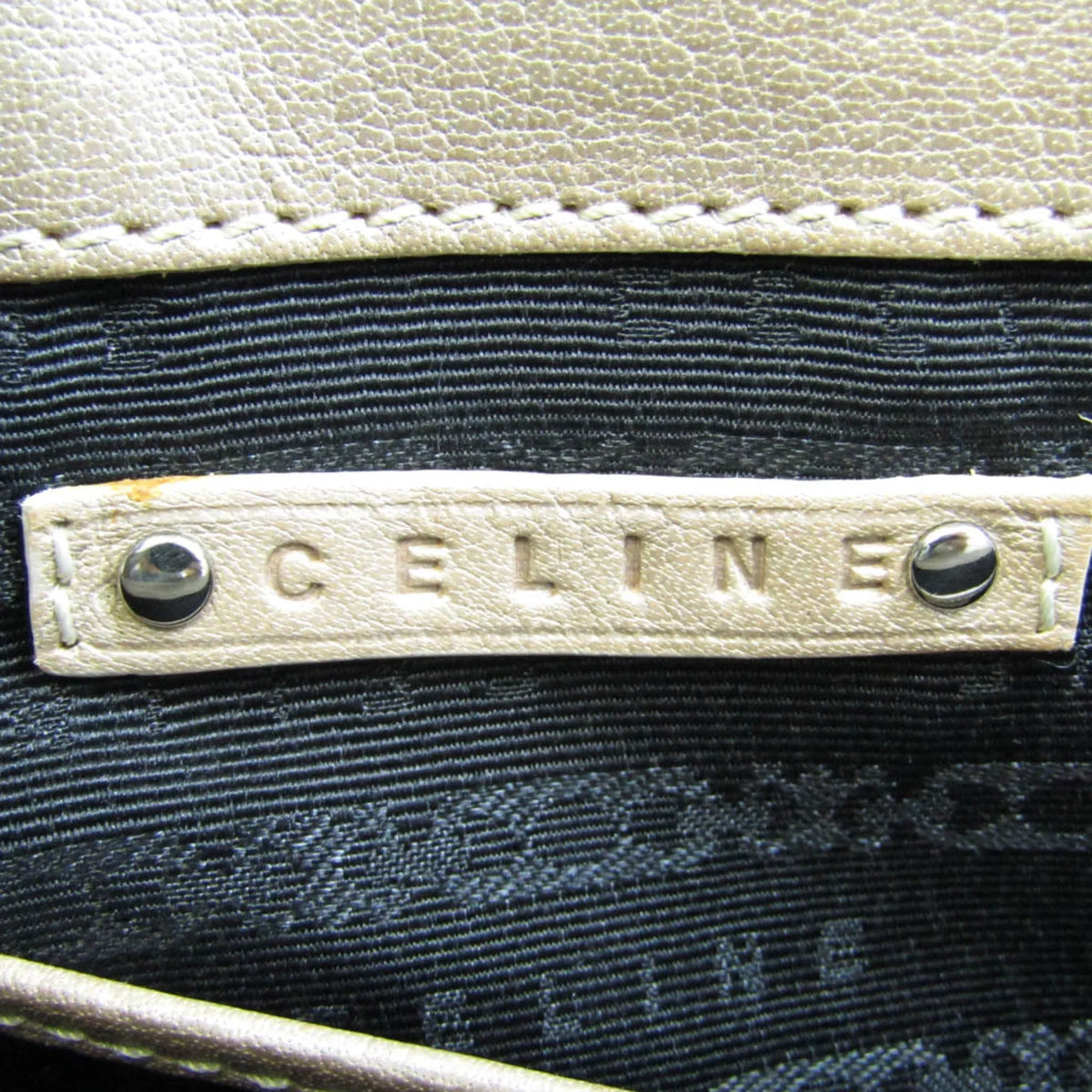 Pre-Owned Celine Boogie Women's Leather Handbag Beige,Champagne (Good)