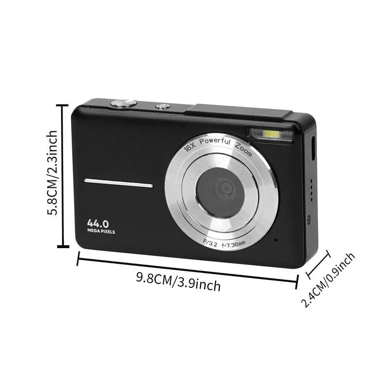 DC403 Recording Digital Camera for Music Festival, 1 Piece Multi-functional 1080P & 44MP Digital Camera for Mother's Day Gift, Ff(F/3.2, f=7.36mm), 32G Memory Card, 16X Zoom Digital Cameras, Compact P