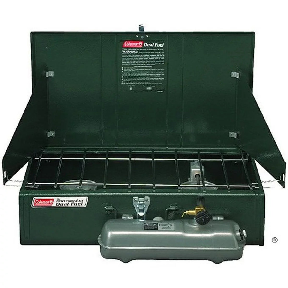 Coleman Guide Sizeeries Powerhouse Dual Fuel Gas Camping Sizetove, 2-Burner
