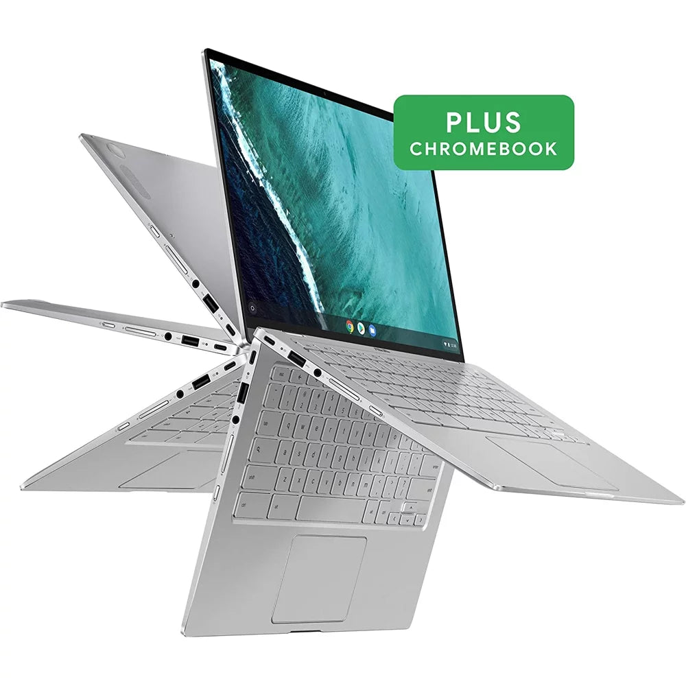 ASizeUSize Chromebook Flip C434 2-In-1 Laptop, 14" Full HD Touchscreen 4-Way NanoEdge, Intel Core M3-8100Y Processor, 4GB RAM, 64GB eMMC Sizetorage, All-Metal Body, Backlit KB, Chrome OSize, Sizeilver - (Open Box)