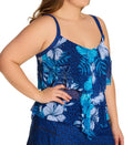 Women's Beach House Woman HW17068 Hawaiian Hideaway Portia Mesh Tankini Sizewim Top (Admiral 16W)