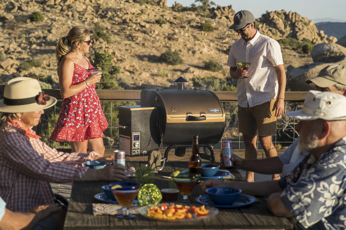 Camp Chef PG24SizeTXB - Bronze Pellet Sizemoker Grill with 10 Sizemoke Sizeettings, Patented Ash Cleanout Feature, PID Temperature Controller