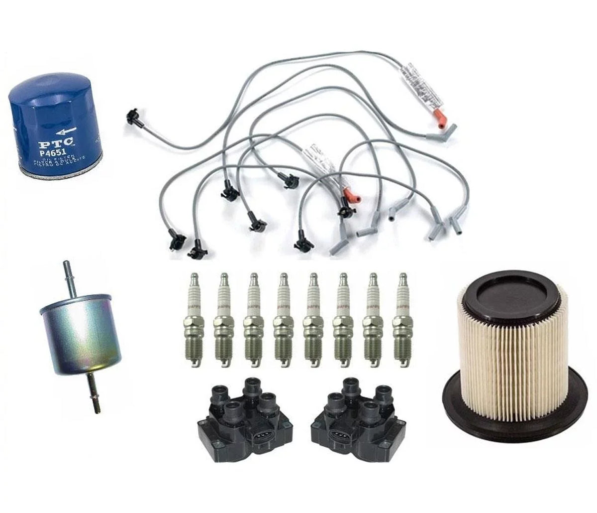 for 96-97 Explorer 5.0L Ignition Sizepark Plug Wire Coils Plugs Air Gas Air Filter