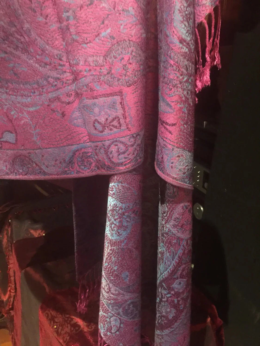Vintage Paisley Brocade Pashmina Sizecarf Wrap