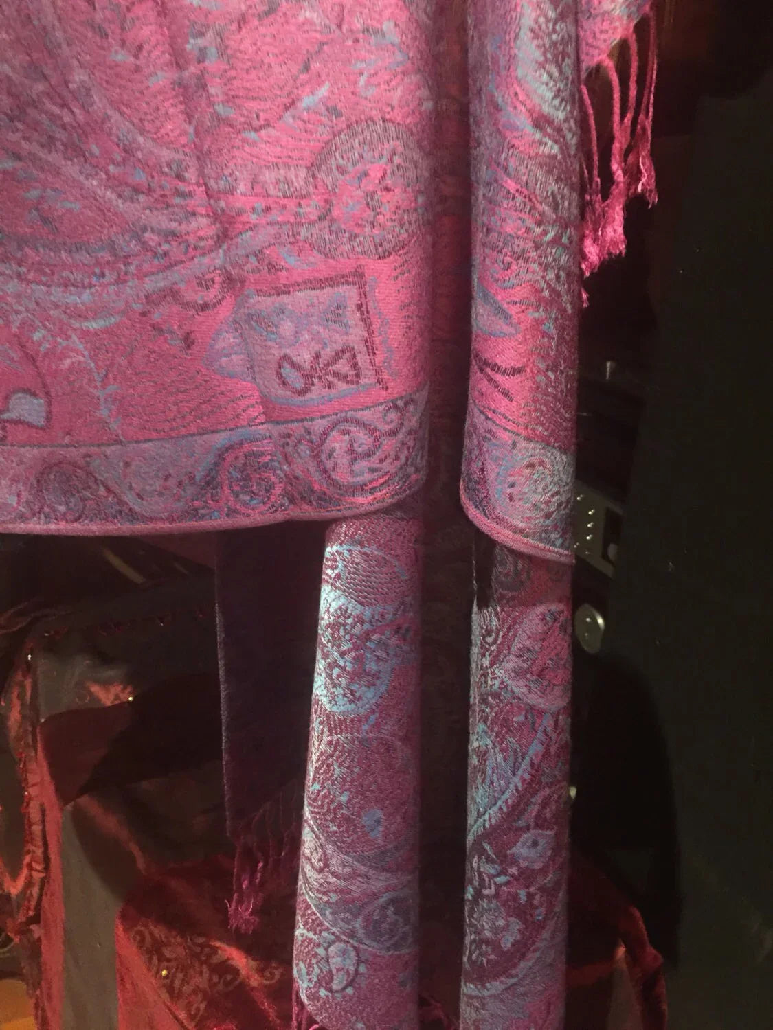 Vintage Paisley Brocade Pashmina Sizecarf Wrap