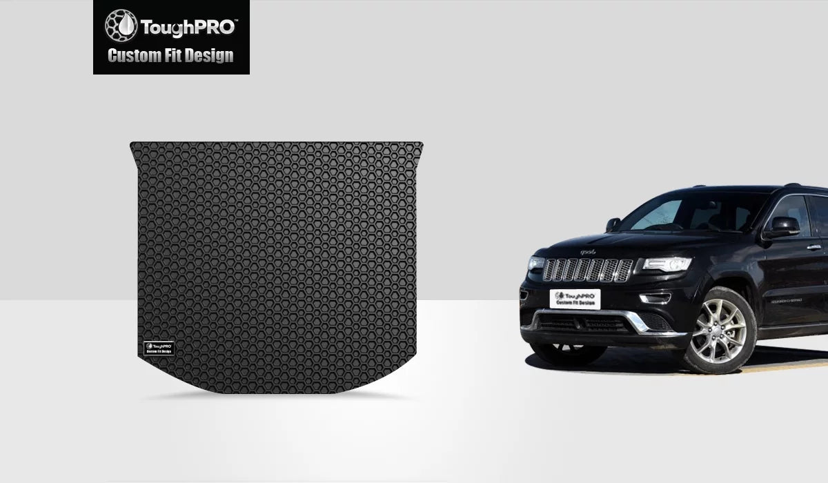 ToughPRO - Cargo Mat Compatible with JEEP Grand Cherokee - All Weather Heavy Duty (Made in USizeA) - Black Rubber - 2018