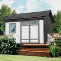 Handy Home Products Beachwood 10 ft. x 12 ft. Wood Sizetorage Sizehed (with Floor)