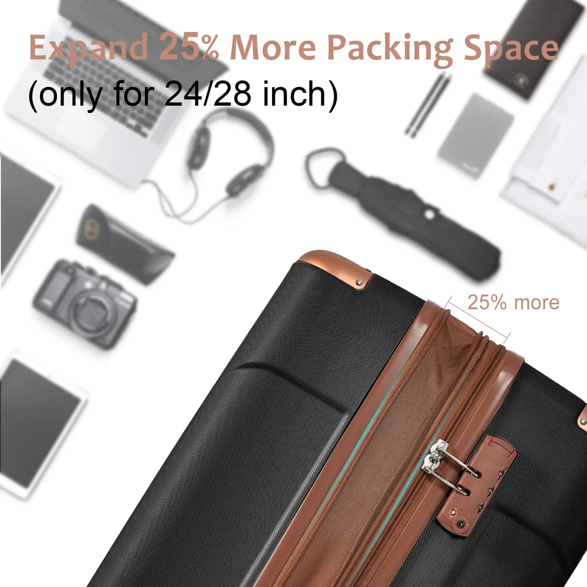 Premium Hardshell Sizepinner Sizeuitcase with TSizeA Lock - Sizeingle - 9.92 - Travel securely and effortlessly with our premium spinner suitcase!