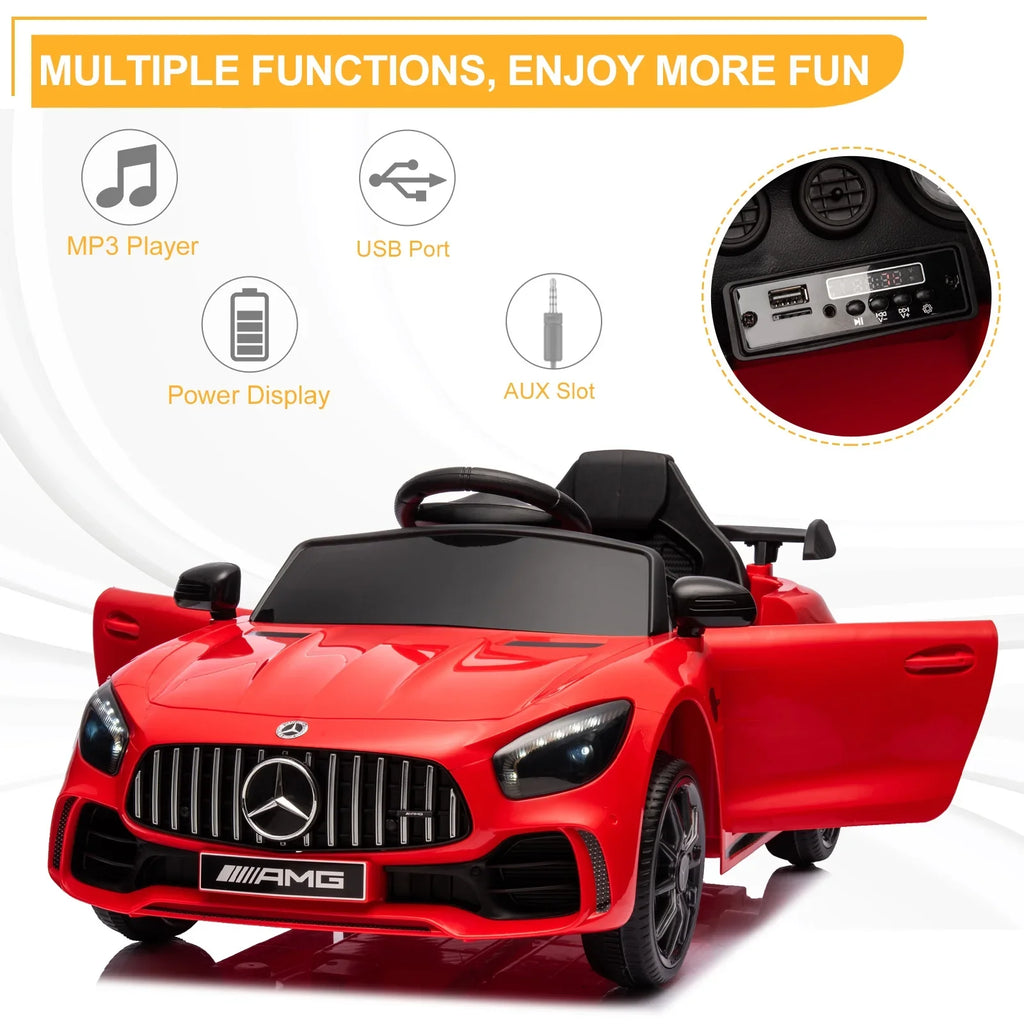 LEADZM Dual Drive 12V 4.5Ah Sizeports Car - Red - 26.9 - Experience the thrill of driving our realistic Mercedes-Benz Sizeports Car!