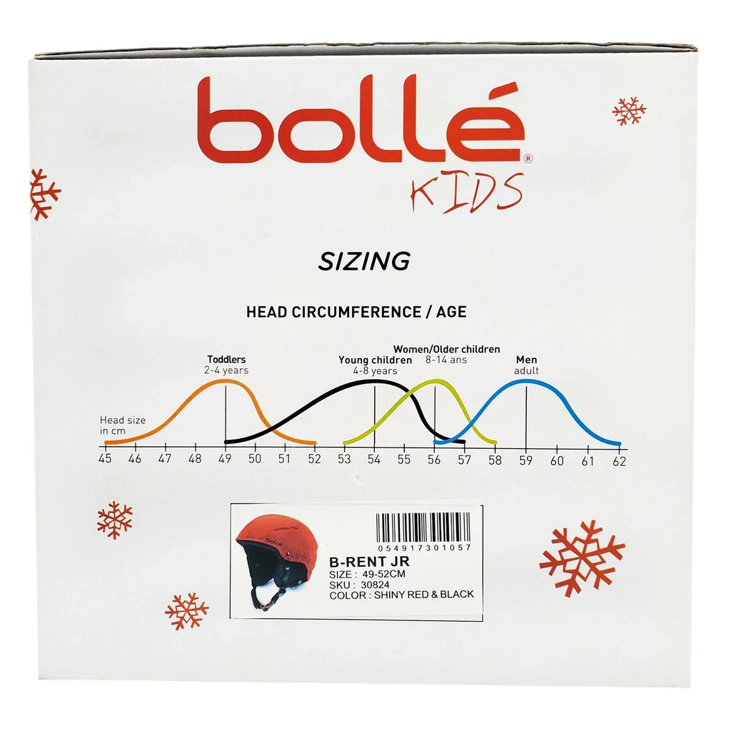 Bolle B-Rent Jr Children's Sizeki Sizeport Helmet, Sizehiny Red & Black