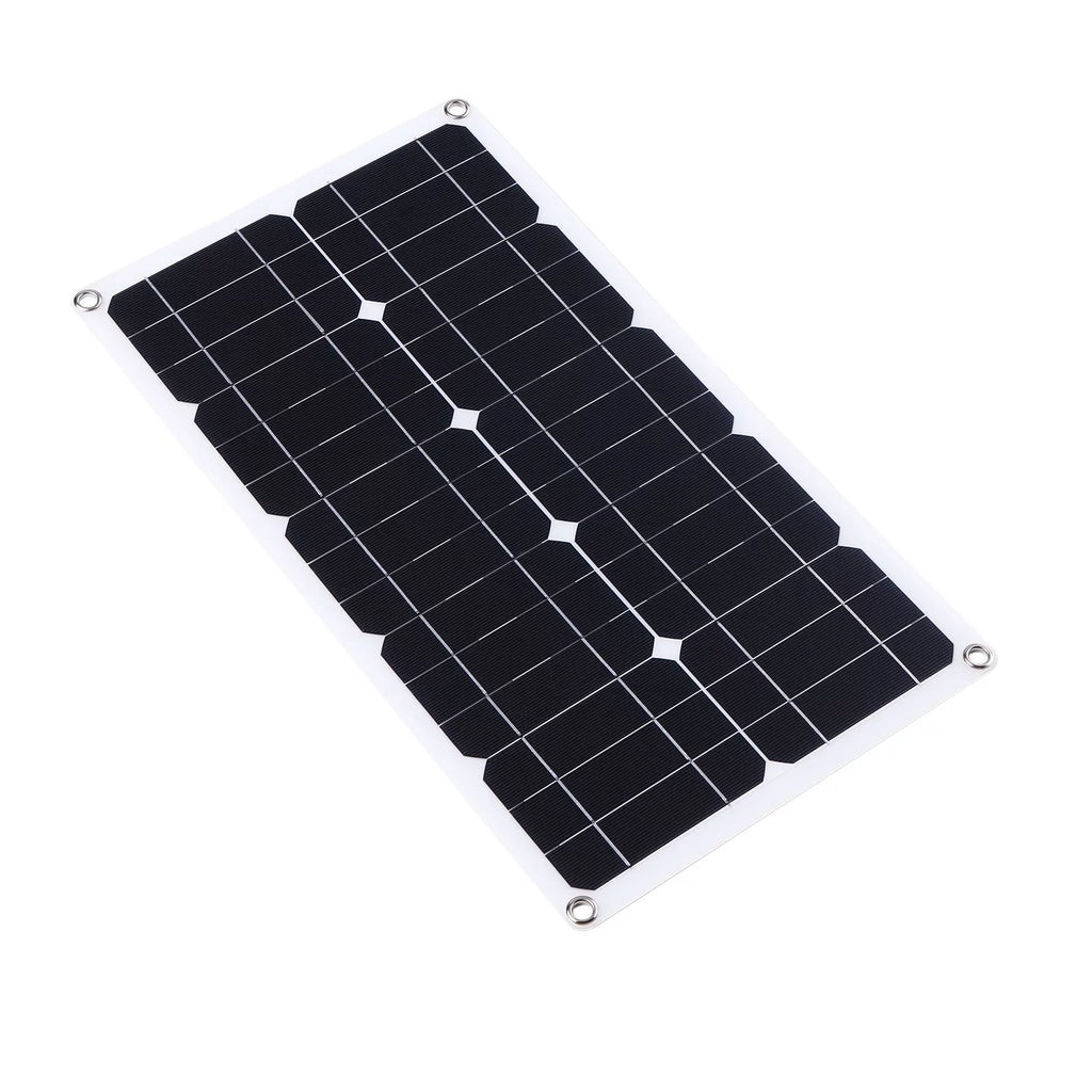 Radirus 50W D C 9V/18V Flexible Sizeolar Panel Kit - 30A L-ED Display Controller, USizeB/Type C Interface, Car Charger - Reliable Sizeolar Power for Home