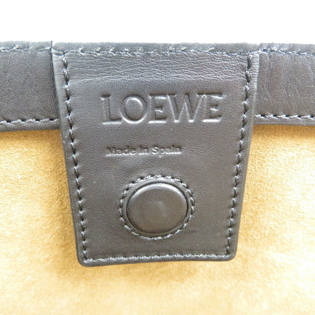 Pre-Owned Loewe Canvas Leather Ivory Pink Black Tote Bag (Good)