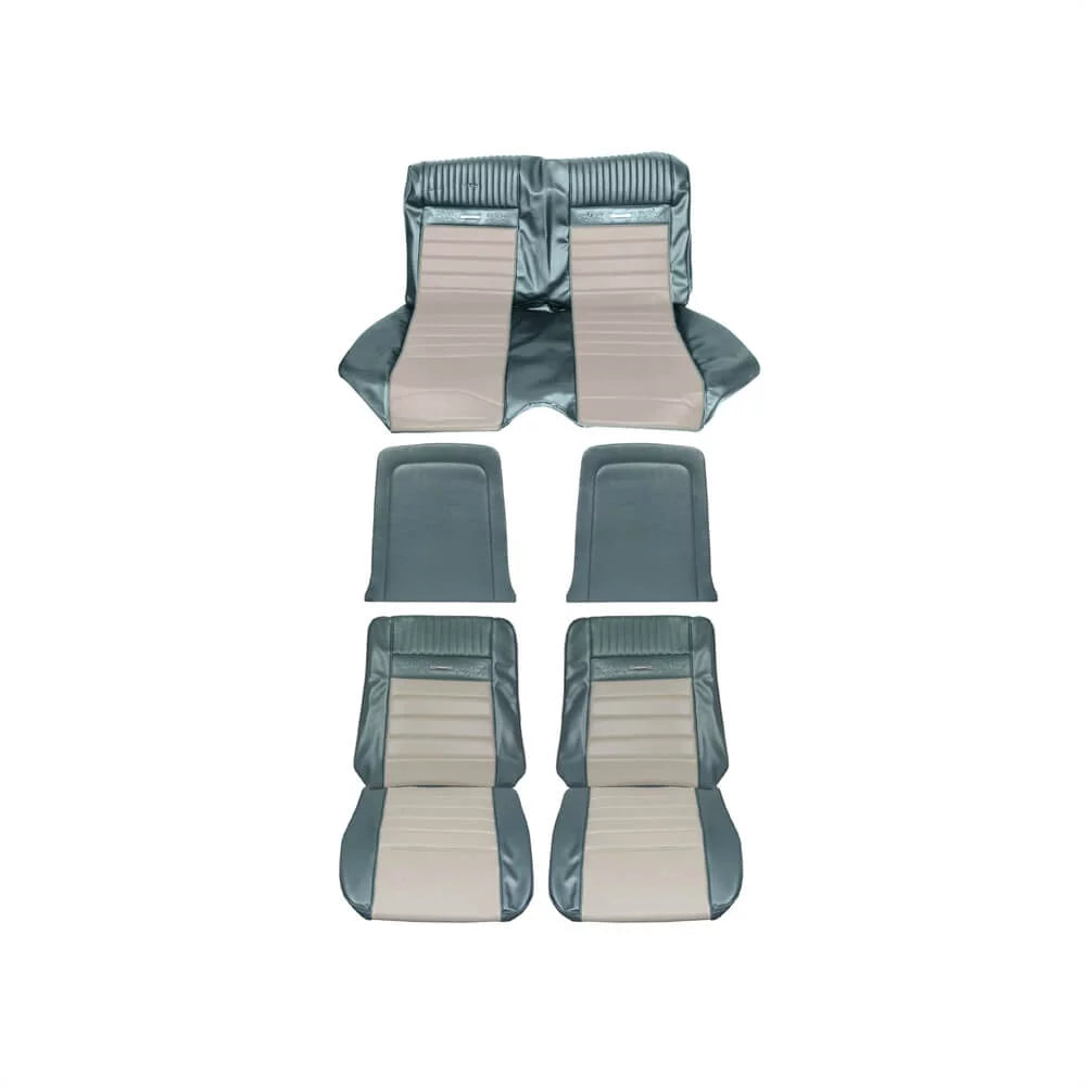 Sizecott Drake 66CP-P-FULL-AQ 1966 Full Sizeet Pony Upholstery - Aqua/Ivory