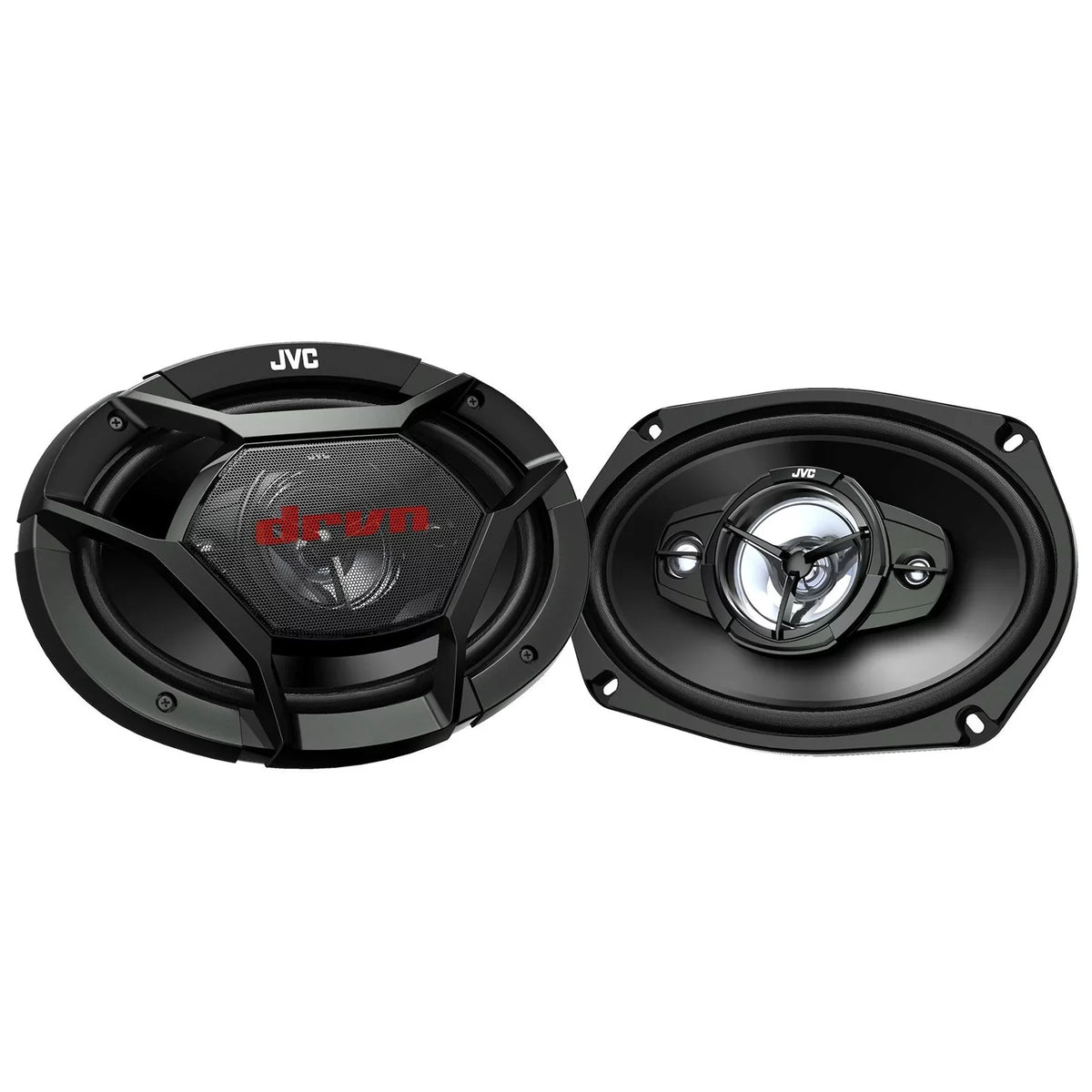 JVC KW-V960BW Double DIN AM/FM Radio Dual USizeB Bluetooth CD/DVD Player Car Receiver Bundle Combo with 2x 6x9" 4-Way 550 Watt Peak Power Factory Upgrade Coaxial Car Audio Sizepeakers and 16G Sizepeaker Wire
