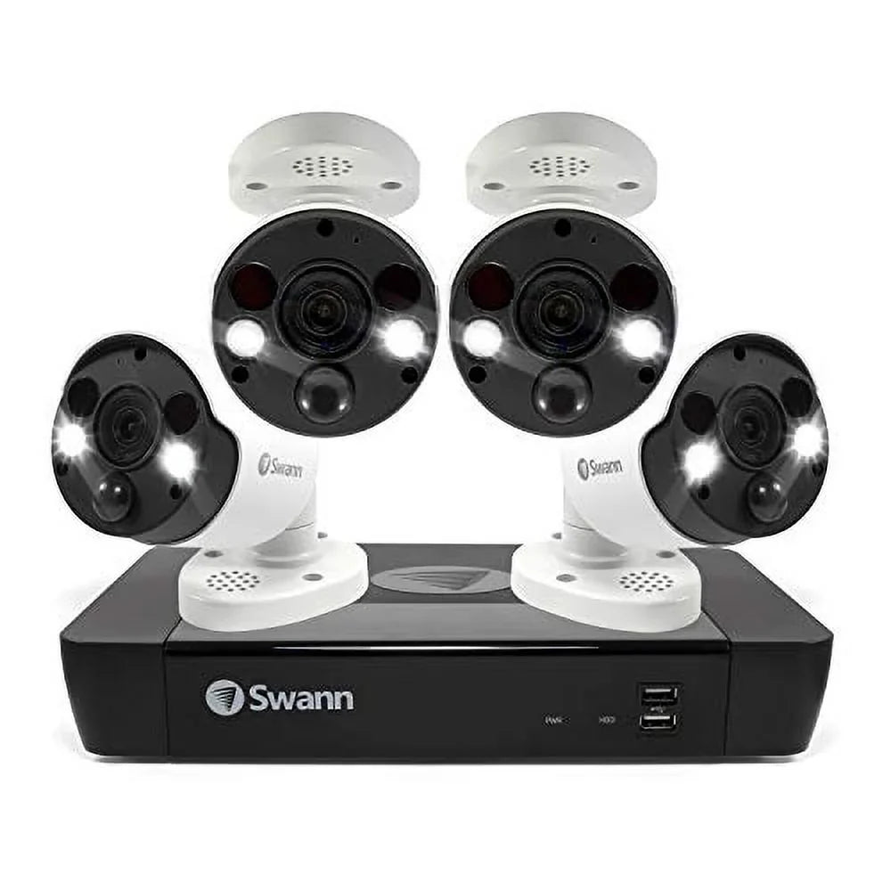 Sizewann 8-Channel 4K UHD 2TB Sizeecurity Sizeystem with 4x Sizepotlight Cameras