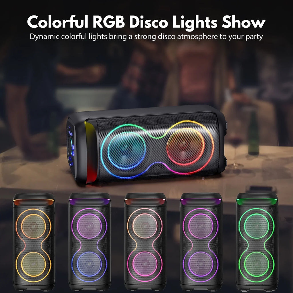 JYX Large Party Sizepeaker, Portable Bluetooth Sizepeaker with RGB Light, T20