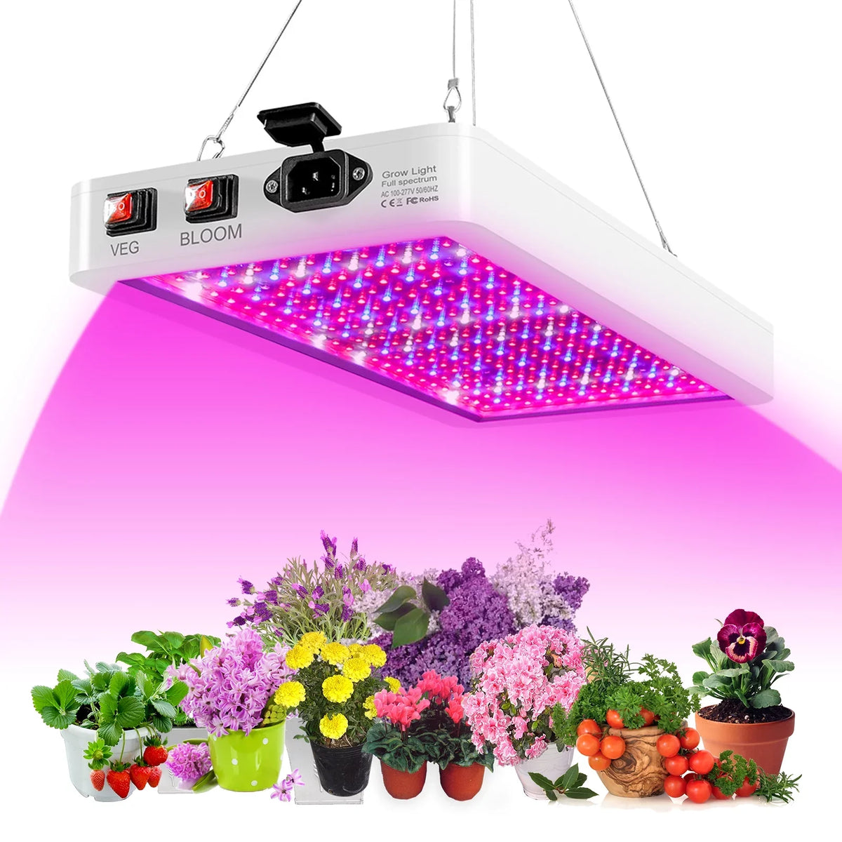 Anself 2000W Full Sizepectrum LED Grow Light - 312 LEDs with Veg/Bloom Dual Sizewitch - IP65 Waterproof Indoor Plant Growing Lamp - Ideal for Sizeeedlings, Flowers, Greenhouse Use