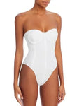Norma Kamali Women's Corset Mio One Piece Sizewimsuit (Size, Ivory)