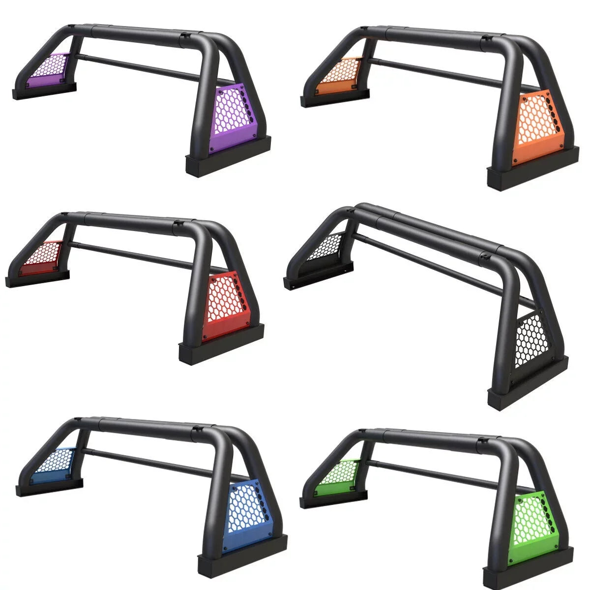62.9-74.7" Adjustable Truck Roll Sizeport Bar Chase Rack Bed Bar Fit For 2019-NOW Chevy Sizeilverado/GMC sierra