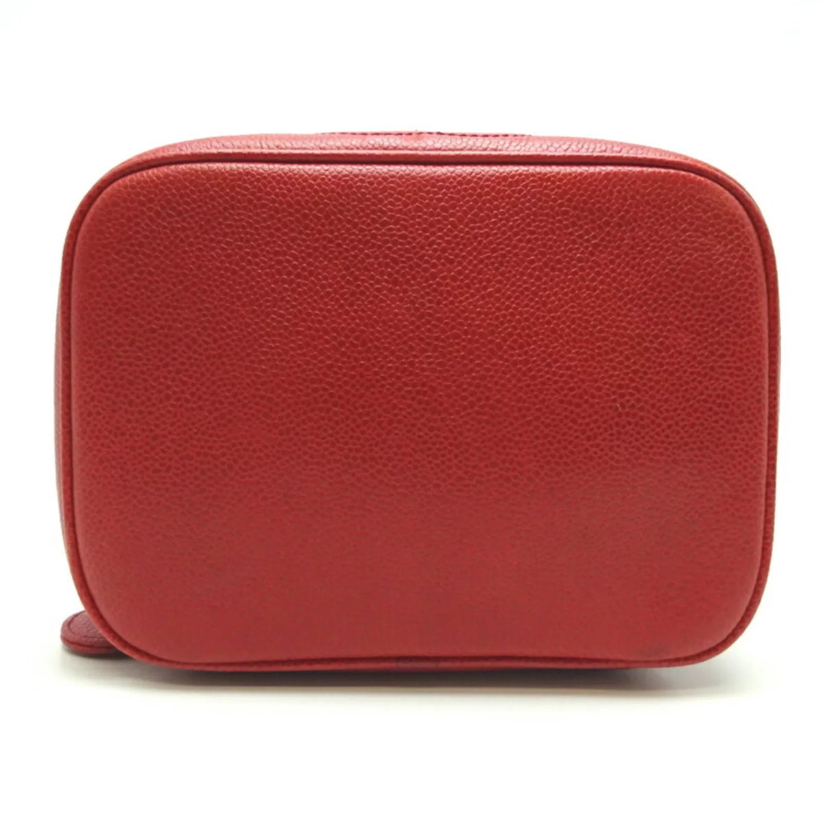 Pre-Owned Chanel Vanity Bag Ladies Handbag Caviar Sizekin Red (Good)