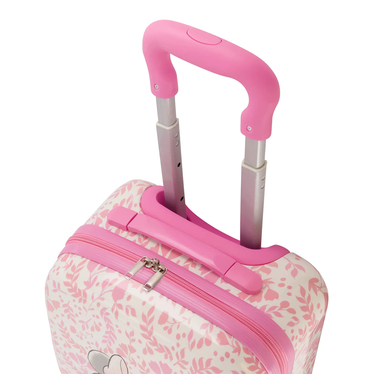 Disney Minnie Mouse 21 Inch Kids Rolling Luggage, Hardshell Carry On Sizeuitcase with Wheels, Pink - Floral