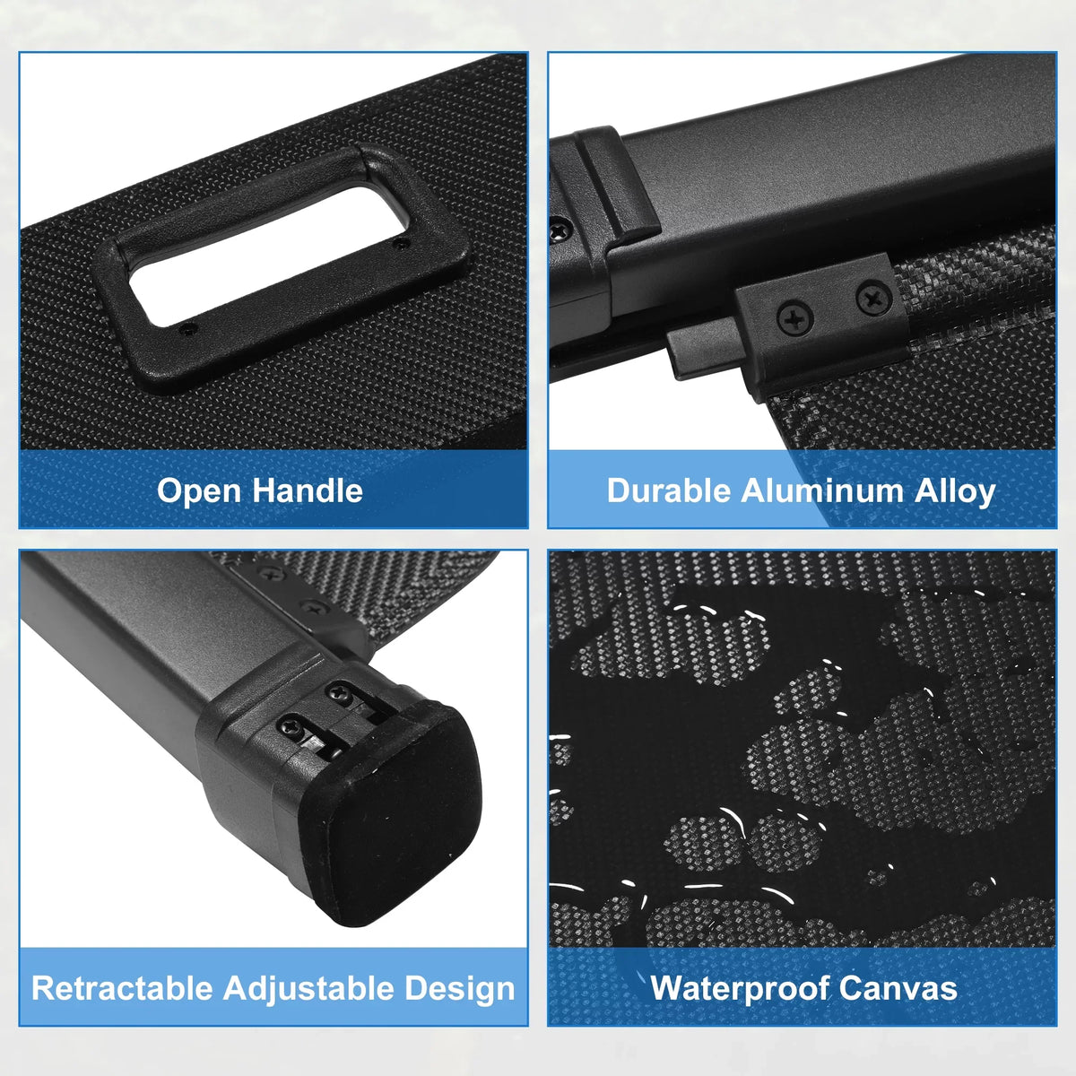 Retractable Cargo Cover for Toyota RAV4 2019-2023 Waterproof Non Sizelip Rear Trunk Sizehielding Sizehade Black