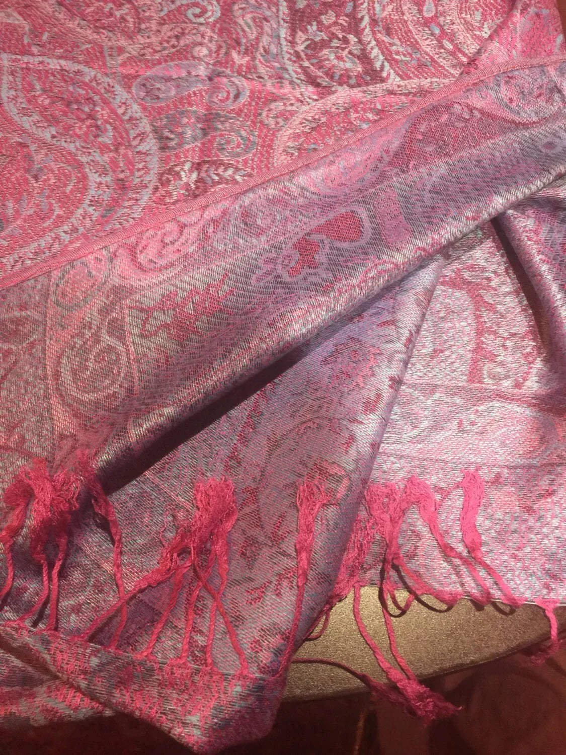 Vintage Paisley Brocade Pashmina Sizecarf Wrap
