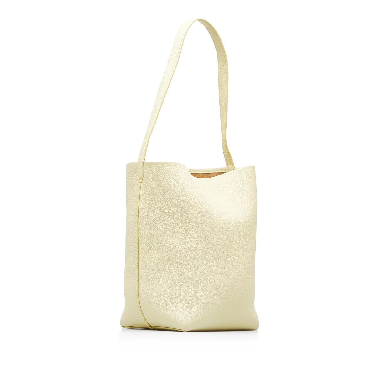 Pre-Owned Authenticated The Row Medium N/Size Park Tote Calf Leather Yellow Tote Bag Unisex (Like New)