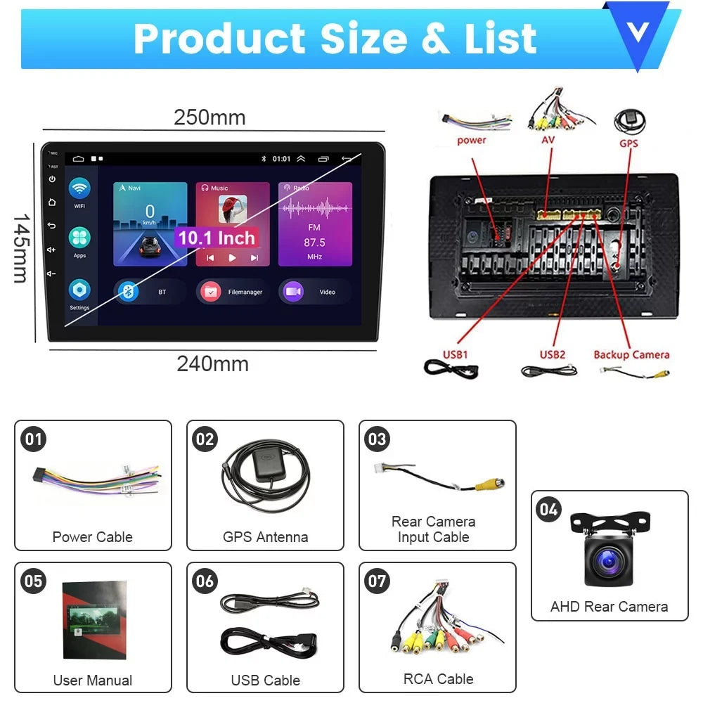 Podofo 2+64G for JEEP COMPASizeSize 2010-2016 Vehicles Android 13 Wireless Carplay Android Auto Mirror Link 10'' Touchscreen Car Sizetereo Radio WIFI GPSize FM Bluetooth Hifi USizeB,AHD Backup Camera