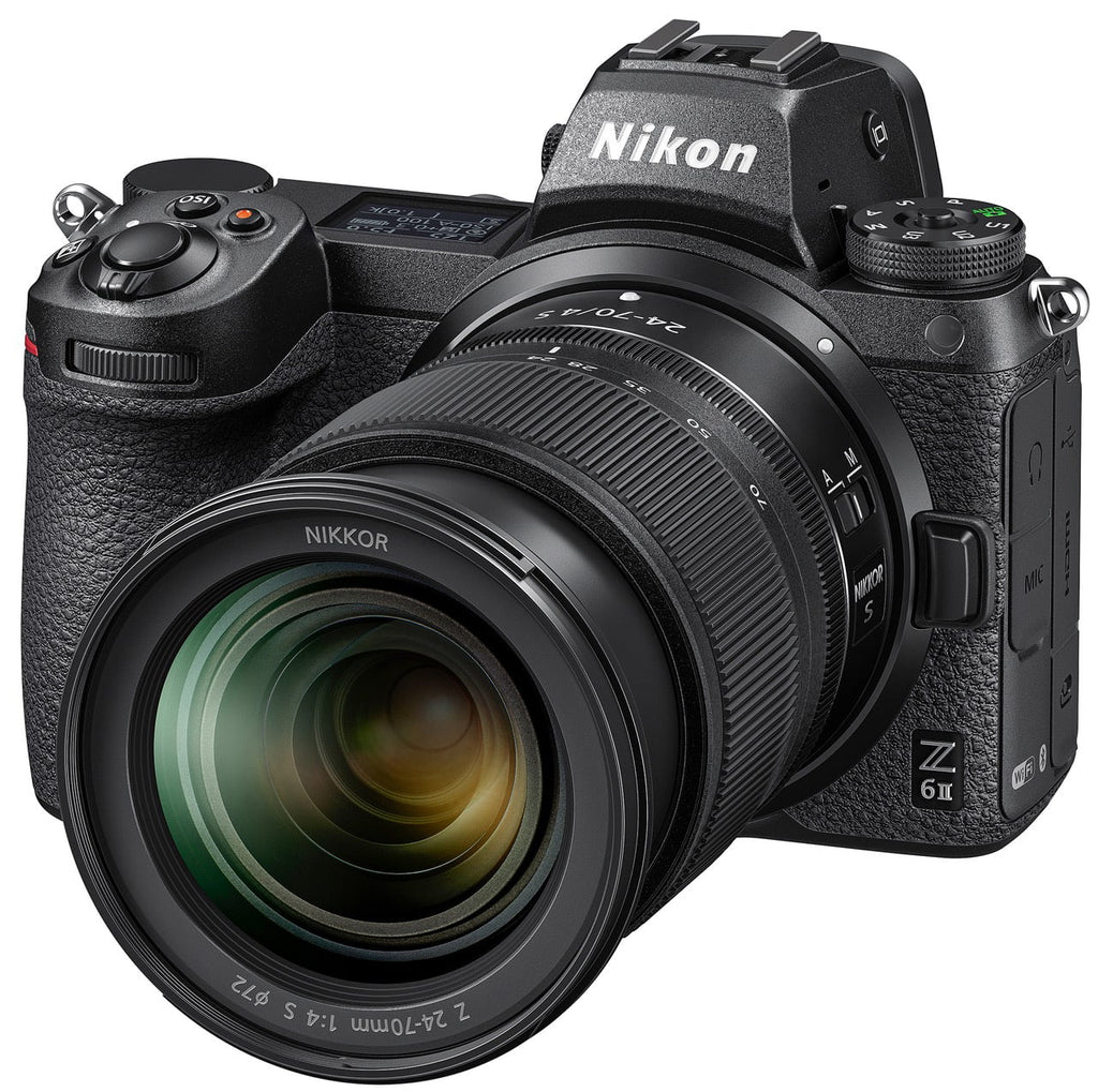 Nikon Z6 II Mirrorless Camera with NIKKOR Z 24-70mm f/4 Size Lens, SizeanDisk 128GB Memory Card, Backpack, Flash, Tripod and ZeeTech Accessory Bundle